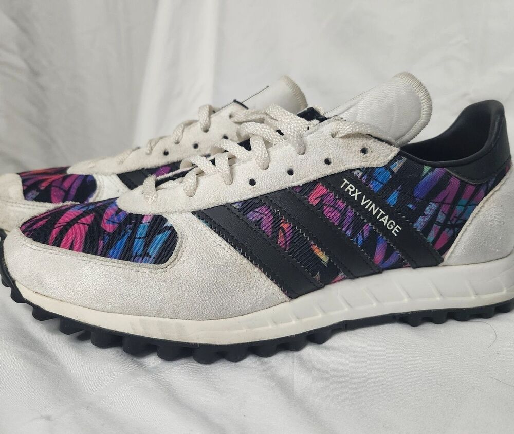 Adidas TRX Vintage Blue White Sneakers Mens 8.5 Slim Retro Runner 70s Style